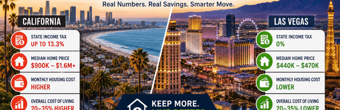 Las Vegas vs California Cost of Living (2026): Full Breakdown for Relocating Buyers