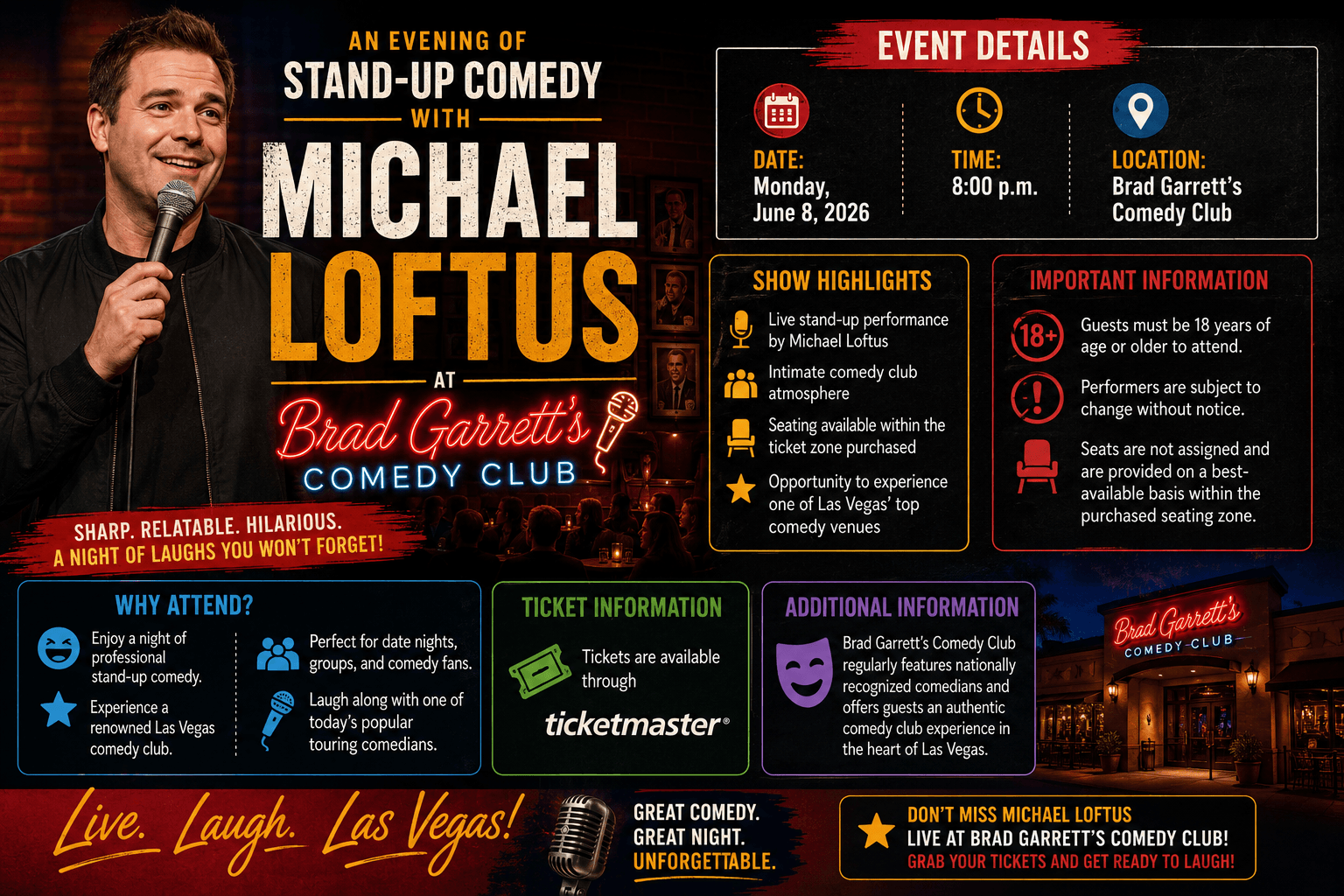 Michael Loftus at Brad Garrett's Comedy Club